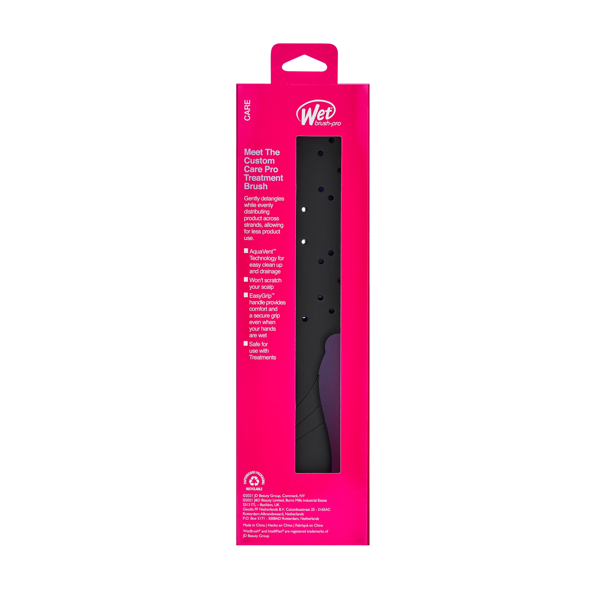 Wet Brush Pro Treatment Brush with an ergonomic handle for easy hair care and styling